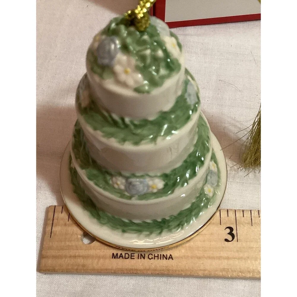 Lenox 2020 Our First Christmas Together Cake Ornament Unused In Original Box